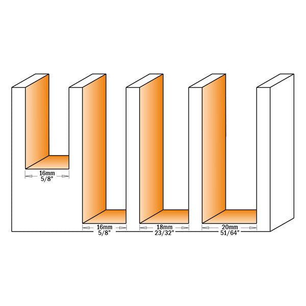 CMT Orange Tools 653.160.11 Straight router bits with insert knives Industrial Industrial Tools Router bits with insert knives Woodworking Tools and accessories Ireland Maginn Machinery 02