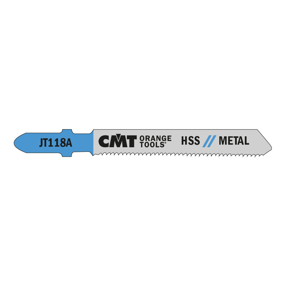 CMT Orange Tools JT118A-5 Straight cuts on thin sheet metals, ferrous and non-ferrous Hardware Hardware Tools Jig saw blades Woodworking Tools and accessories Ireland Maginn Machinery