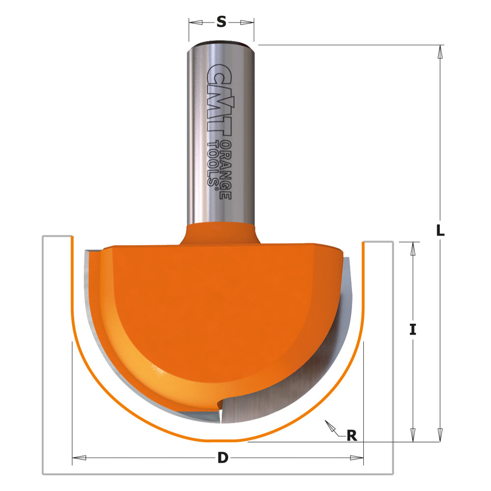 CMT Orange Tools 814.880.11 Round nose router bits industrial industrial Tools Industrial router bits Woodworking Tools and accessories Ireland Maginn Machinery 02