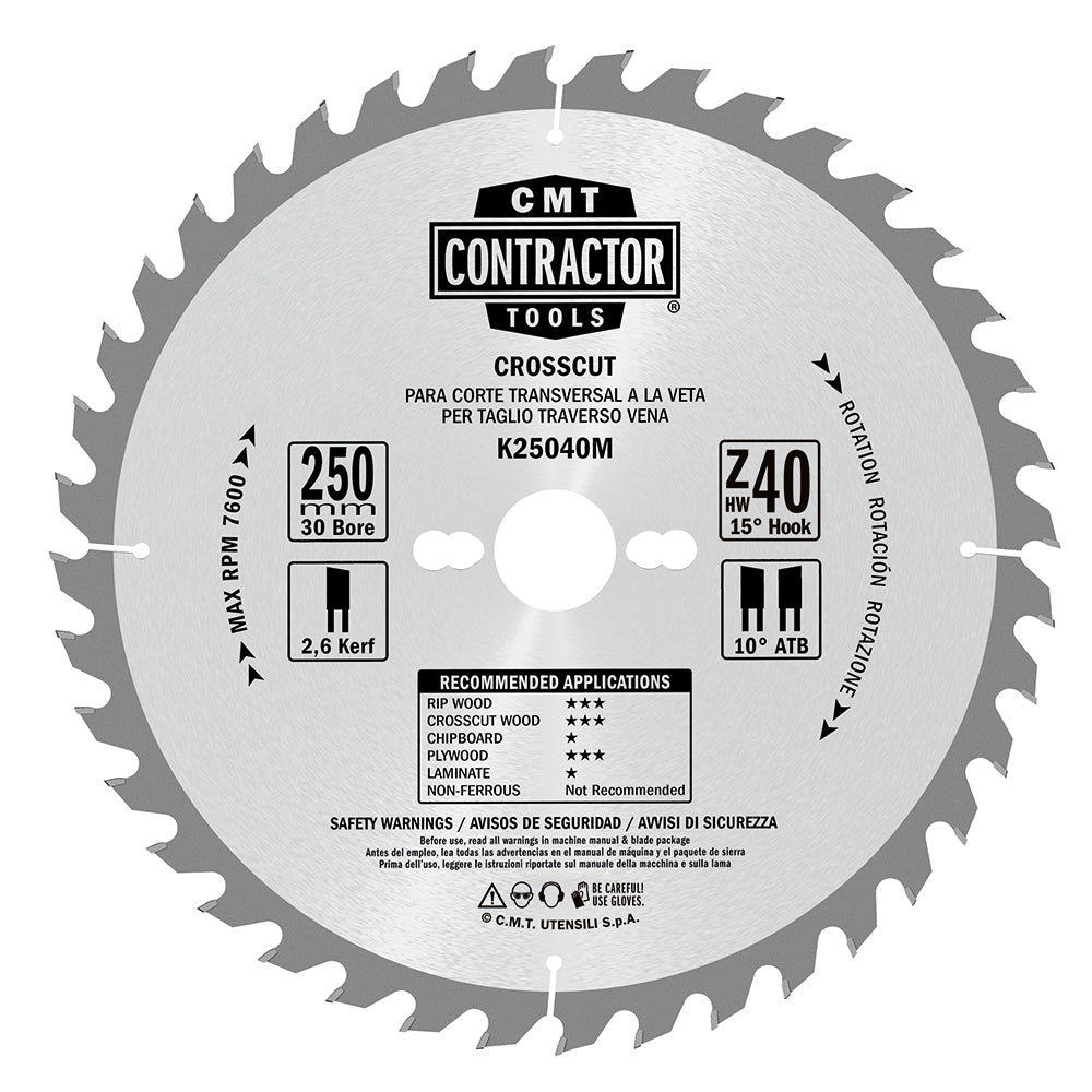 CMT Orange Tools K160H-X03 Contractor circular saw blades Combo pack K CONTRACTOR® Hardware Hardware Tools Circular saw blades CMT Contractor Tools® - ITKPlus® Woodworking Tools and accessories Ireland Maginn Machinery 02