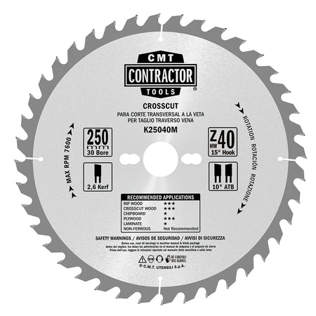 CMT Orange Tools K160H-X03 Contractor circular saw blades Combo pack K CONTRACTOR® Hardware Hardware Tools Circular saw blades CMT Contractor Tools® - ITKPlus® Woodworking Tools and accessories Ireland Maginn Machinery 02