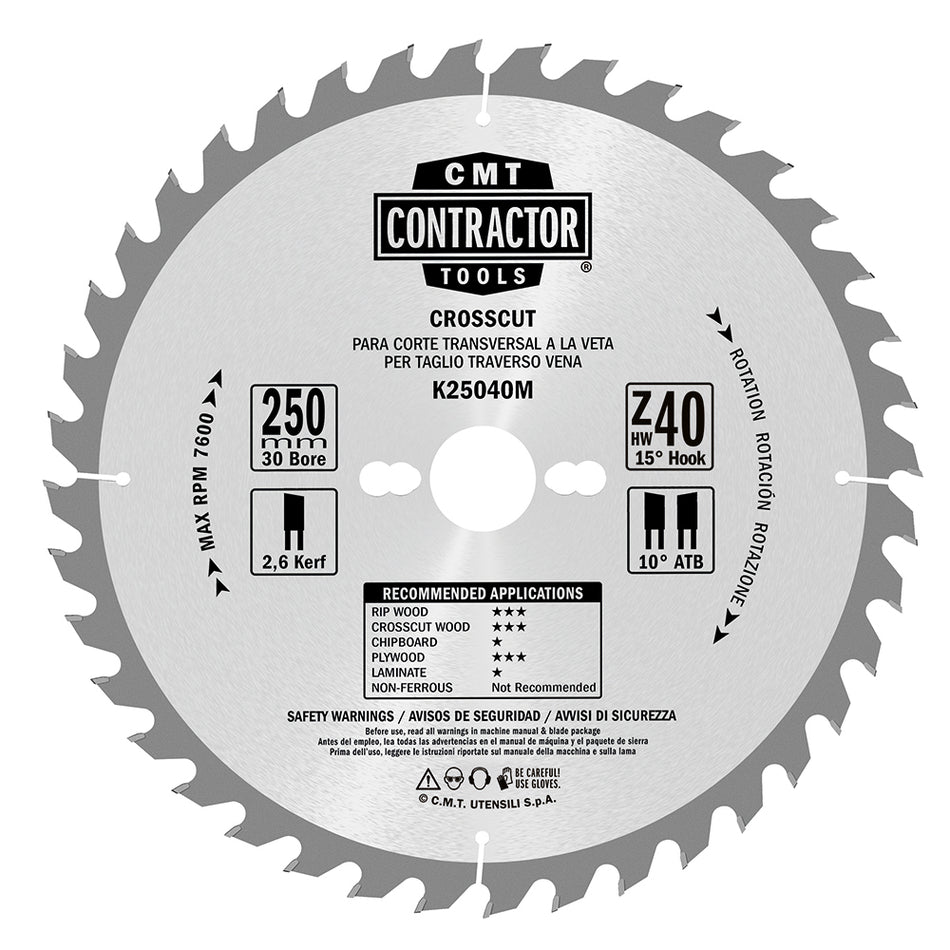 CMT Orange Tools K160H-X03 Contractor circular saw blades Combo pack K CONTRACTOR® Hardware Hardware Tools Circular saw blades CMT Contractor Tools® - ITKPlus® Woodworking Tools and accessories Ireland Maginn Machinery 02