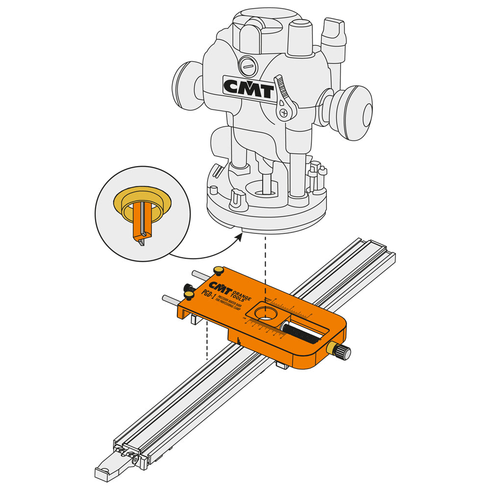 CMT Orange Tools PGD-1 PGD-1 - Adjustable Precision Router Dado Jig Hardware Hardware Tools Systems and accessories Woodworking Tools and accessories Ireland Maginn Machinery 09