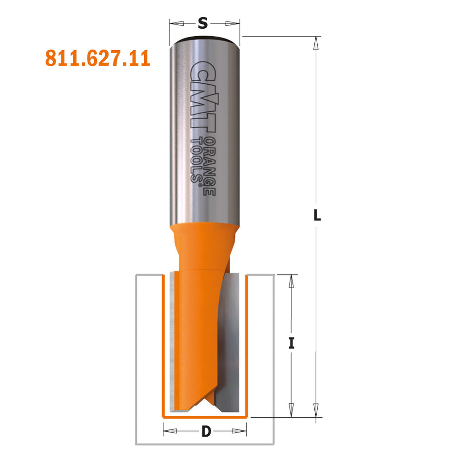 CMT Orange Tools 811.200.11 Straight router bits, short series industrial industrial Tools Industrial router bits Woodworking Tools and accessories Ireland Maginn Machinery 02