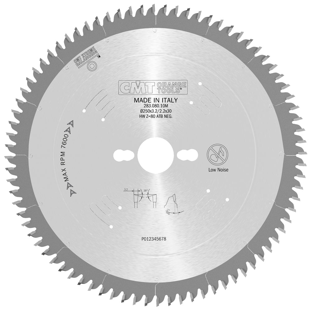 CMT Orange Tools 283.080.10M Ultra Fine Finishing Saw Blade Industrial Industrial Tools Industrial circular saw blades Woodworking Tools and accessories Ireland Maginn Machinery