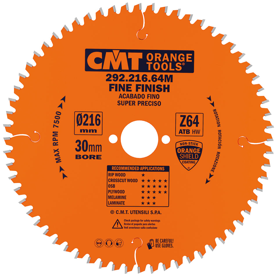 CMT Orange Tools 292.230.64M Fine cut-off circular saw blades Industrial Industrial Tools Industrial circular saw blades Woodworking Tools and accessories Ireland Maginn Machinery