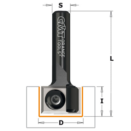 CMT Orange Tools 655.190.11 Straight router bit with insert knives Industrial Industrial Tools Router bits with insert knives Woodworking Tools and accessories Ireland Maginn Machinery