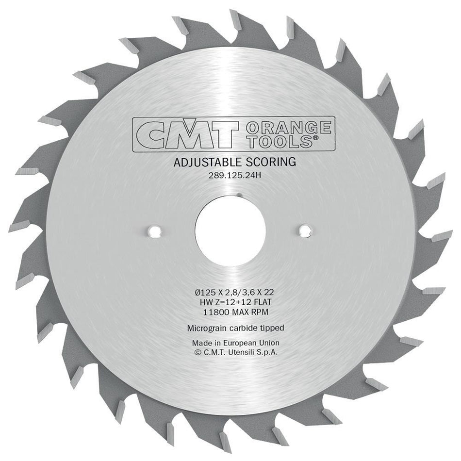 CMT Orange Tools 289.120.24H Industrial adjustable scoring blades Industrial Industrial Tools Industrial circular saw blades Woodworking Tools and accessories Ireland Maginn Machinery