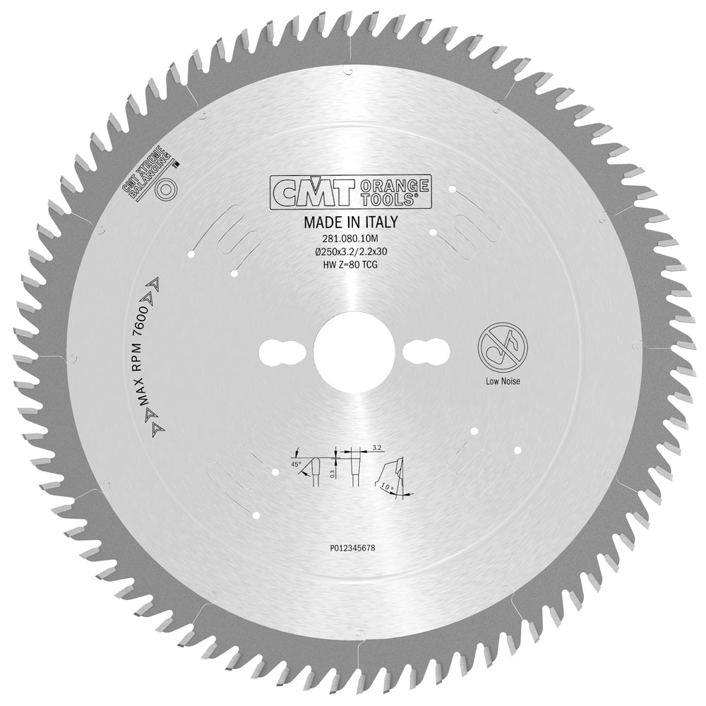 CMT Orange Tools 281.060.10M Industrial laminated and chipboard circular saw blades - POSITIVE Industrial Industrial Tools Industrial circular saw blades Woodworking Tools and accessories Ireland Maginn Machinery