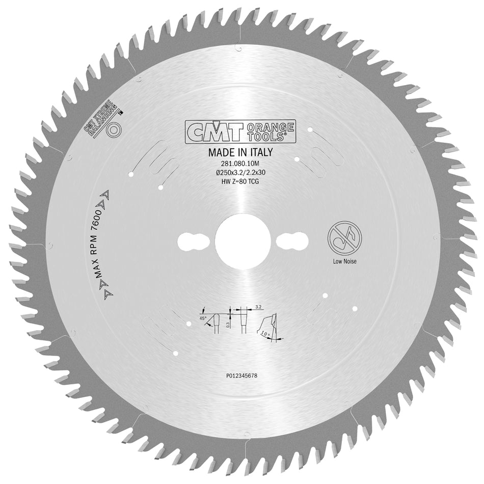 CMT Orange Tools 281.060.10M Industrial laminated and chipboard circular saw blades - POSITIVE Industrial Industrial Tools Industrial circular saw blades Woodworking Tools and accessories Ireland Maginn Machinery