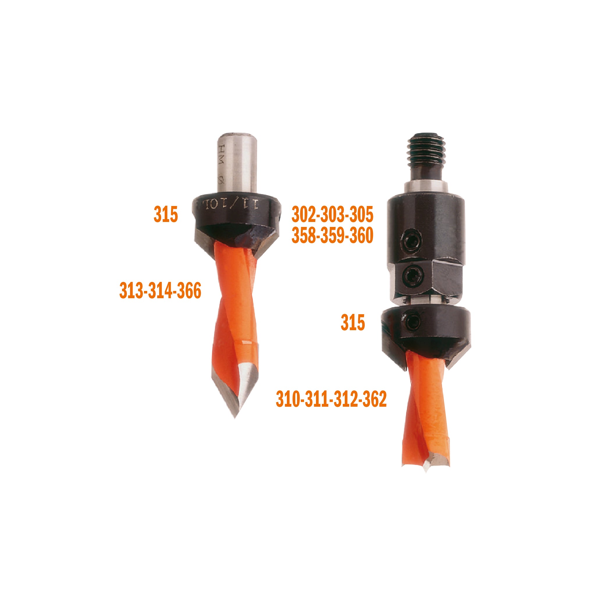CMT Orange Tools 315.200.12 Countersinks for 2 flute dowel drills Industrial Industrial Tools Industrial boring bits Woodworking Tools and accessories Ireland Maginn Machinery 03