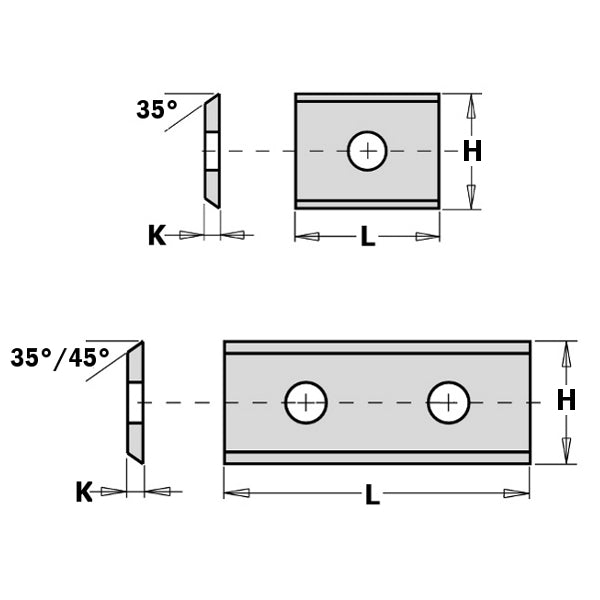 CMT Orange Tools 790.075.00 Standard indexable knives - 2 cutting edges industrial industrial Tools Knives Woodworking Tools and accessories Ireland Maginn Machinery