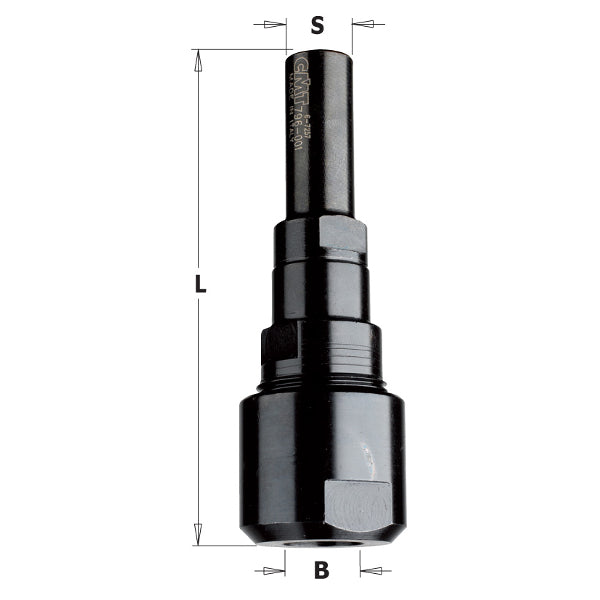 CMT Orange Tools 796.001.00 796 - Router chuck extensions with collet industrial industrial Tools Spare parts and accessories Woodworking Tools and accessories Ireland Maginn Machinery