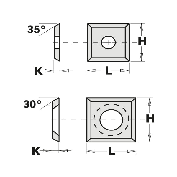 CMT Orange Tools 790.105.03 Standard indexable knives - 4 cutting edges industrial industrial Tools Knives Woodworking Tools and accessories Ireland Maginn Machinery