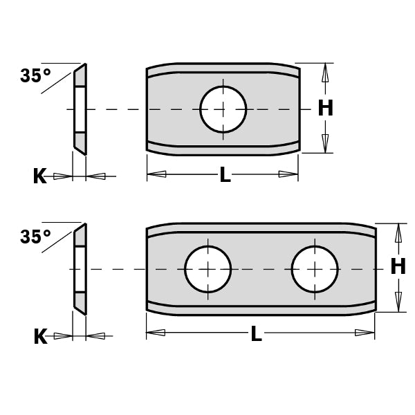 CMT Orange Tools 790.501.00 Standard indexable knives - 2 cutting edges industrial industrial Tools Knives Woodworking Tools and accessories Ireland Maginn Machinery