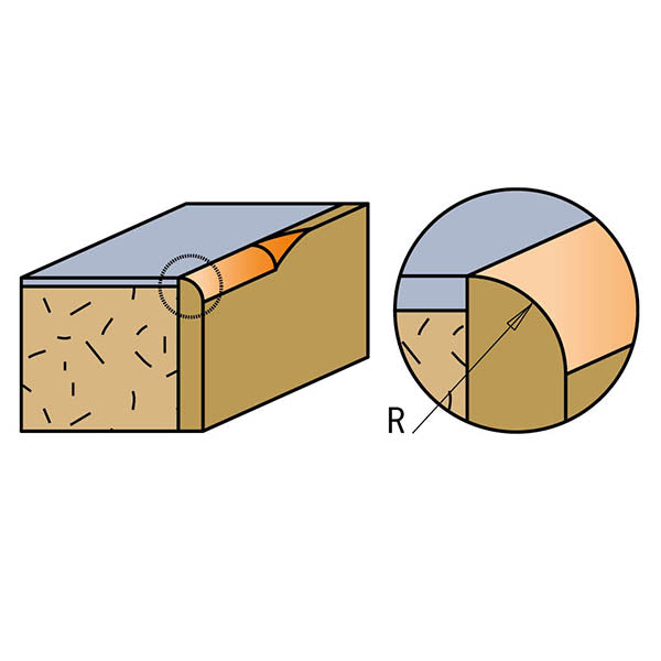 CMT Orange Tools 938.167.61 DP Corner Roundover Router Bits for composites and laminates industrial industrial Tools Industrial router bits Woodworking Tools and accessories Ireland Maginn Machinery 02