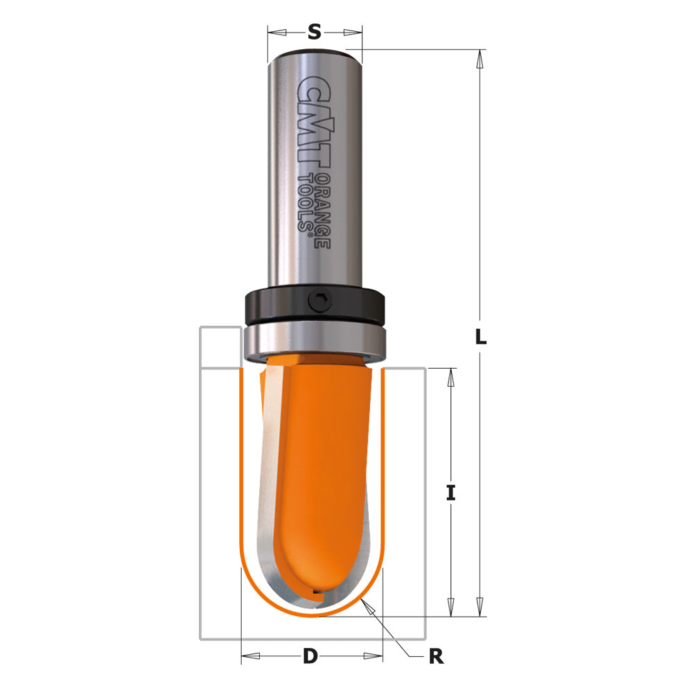 CMT Orange Tools 714.190.11B Round nose router bits industrial industrial Tools Industrial router bits Woodworking Tools and accessories Ireland Maginn Machinery 02