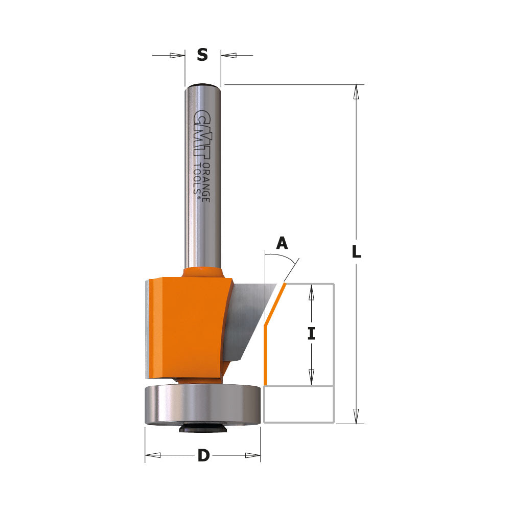 CMT Orange Tools 707.210.11 Bevel trim router bits industrial industrial Tools Industrial router bits Woodworking Tools and accessories Ireland Maginn Machinery 02