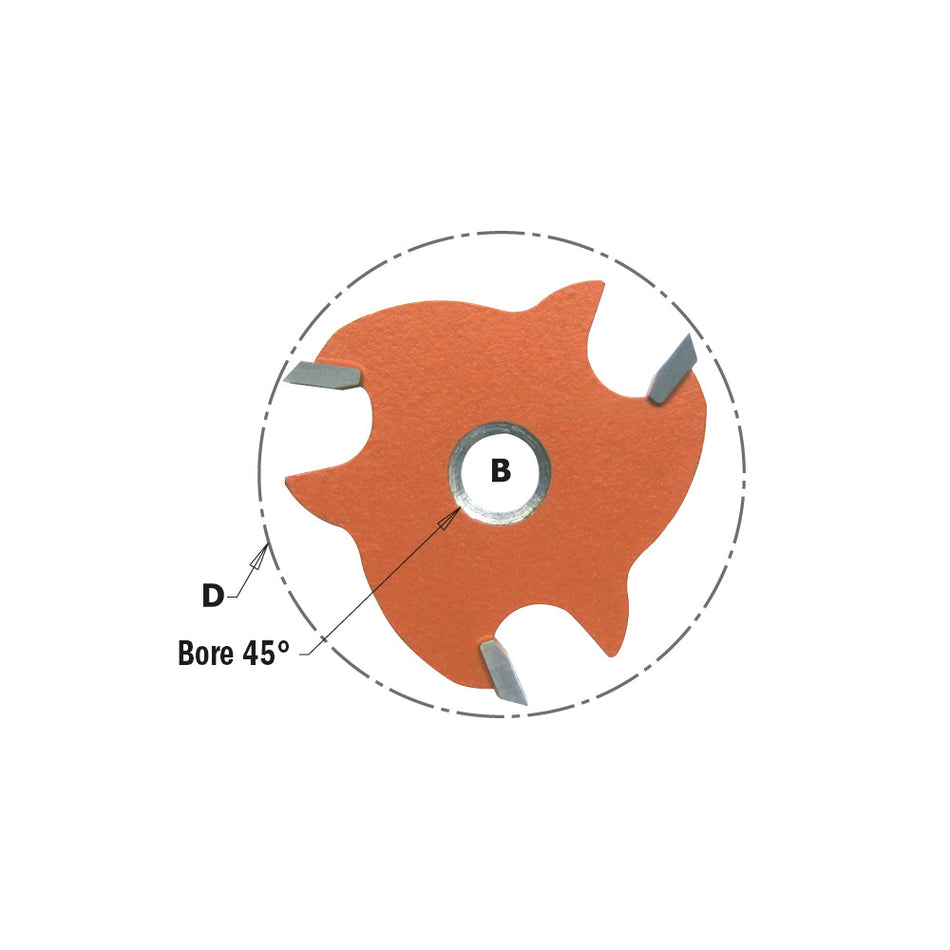 CMT Orange Tools 823.364.11 Slot cutters with 45° bore industrial industrial Tools Industrial router bits Woodworking Tools and accessories Ireland Maginn Machinery 02