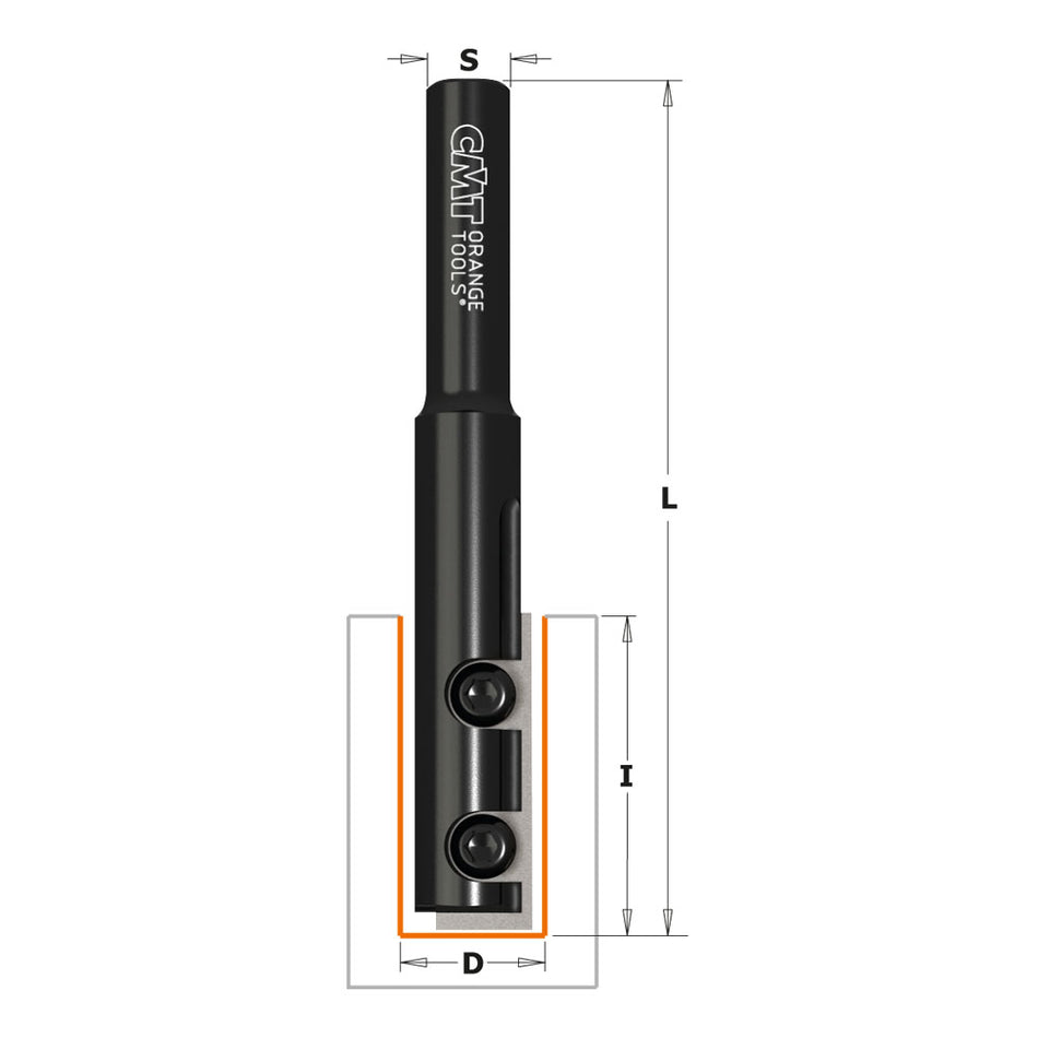 CMT Orange Tools 652.627.11 Straight router bits with insert knives for laminates Industrial Industrial Tools Router bits with insert knives Woodworking Tools and accessories Ireland Maginn Machinery