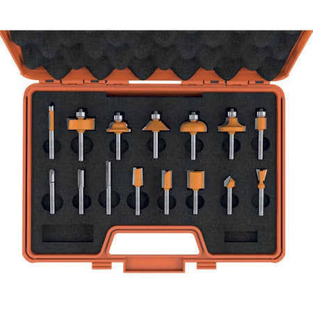 CMT Orange Tools 900.001.00 15 piece router bit sets industrial industrial Tools Router bit sets Woodworking Tools and accessories Ireland Maginn Machinery