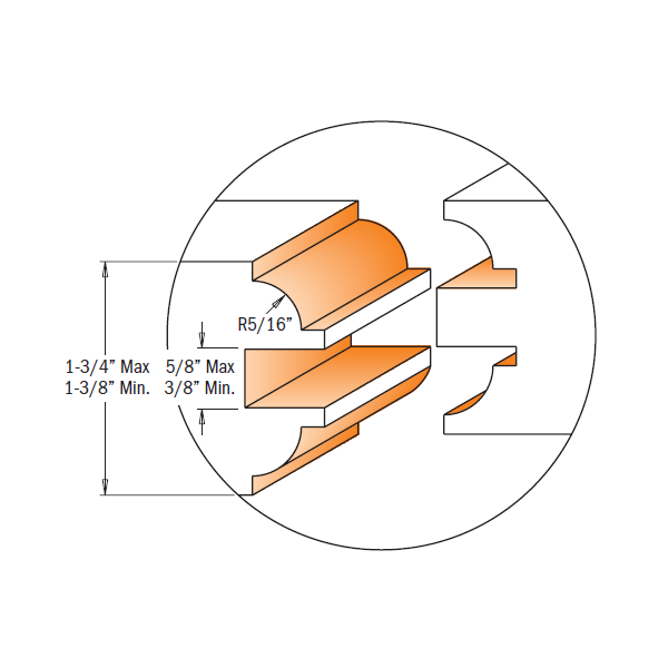 CMT Orange Tools 800.527.11 Entry & interior door router bit sets industrial industrial Tools Router bit sets Woodworking Tools and accessories Ireland Maginn Machinery 07