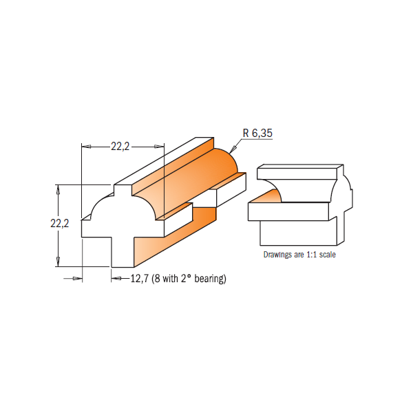 CMT Orange Tools 800.525.11 3 piece divided light door sets industrial industrial Tools Router bit sets Woodworking Tools and accessories Ireland Maginn Machinery 04