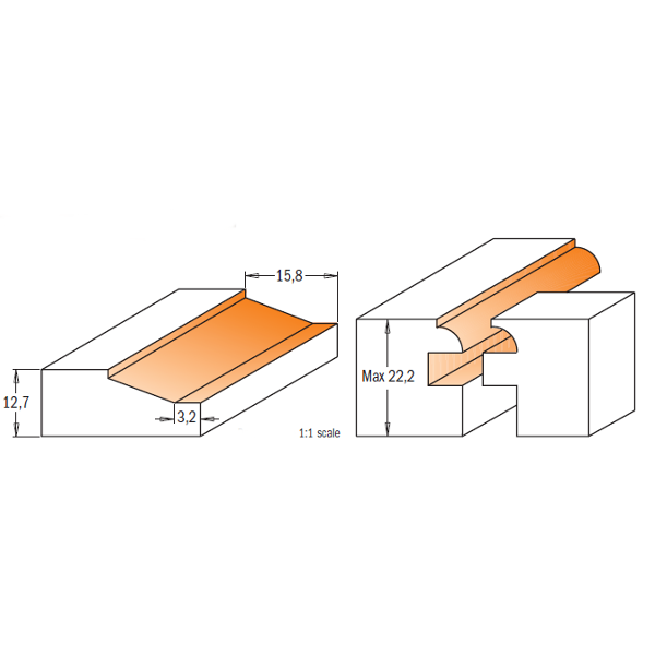 CMT Orange Tools 900.024.11 3 piece small arch door sets industrial industrial Tools Router bit sets Woodworking Tools and accessories Ireland Maginn Machinery 02