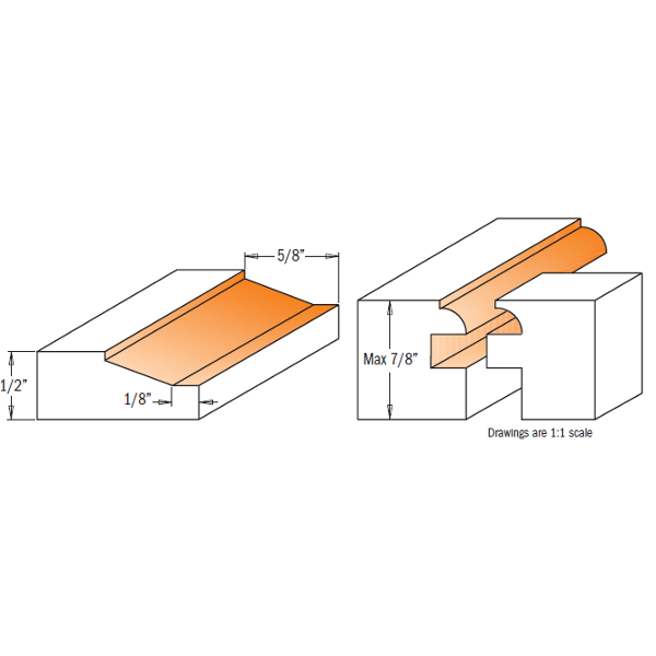 CMT Orange Tools 800.524.11 3 piece small arch door sets industrial industrial Tools Router bit sets Woodworking Tools and accessories Ireland Maginn Machinery 03