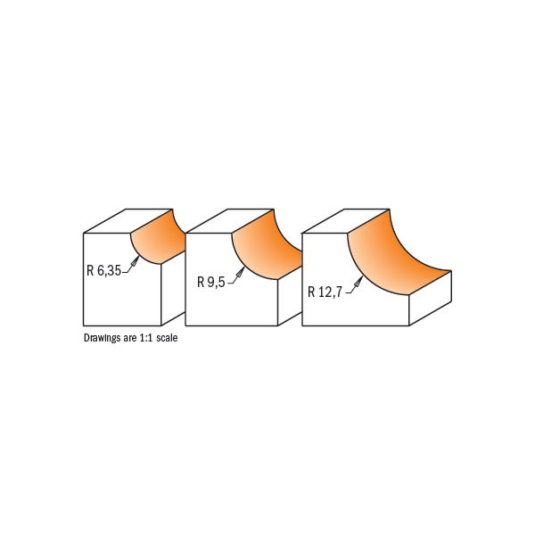 CMT Orange Tools 837.501.11 3 piece cove router bit sets industrial industrial Tools Router bit sets Woodworking Tools and accessories Ireland Maginn Machinery 02