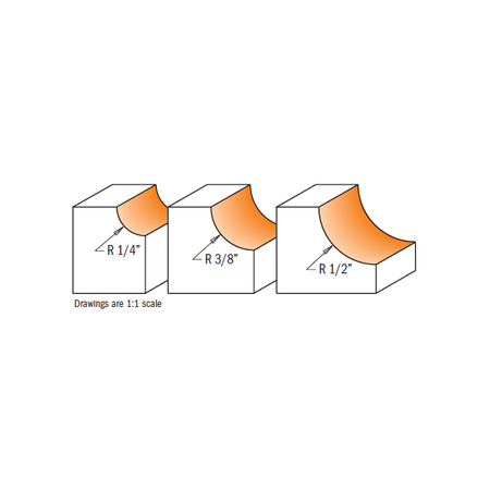 CMT Orange Tools 837.501.11 3 piece cove router bit sets industrial industrial Tools Router bit sets Woodworking Tools and accessories Ireland Maginn Machinery 03