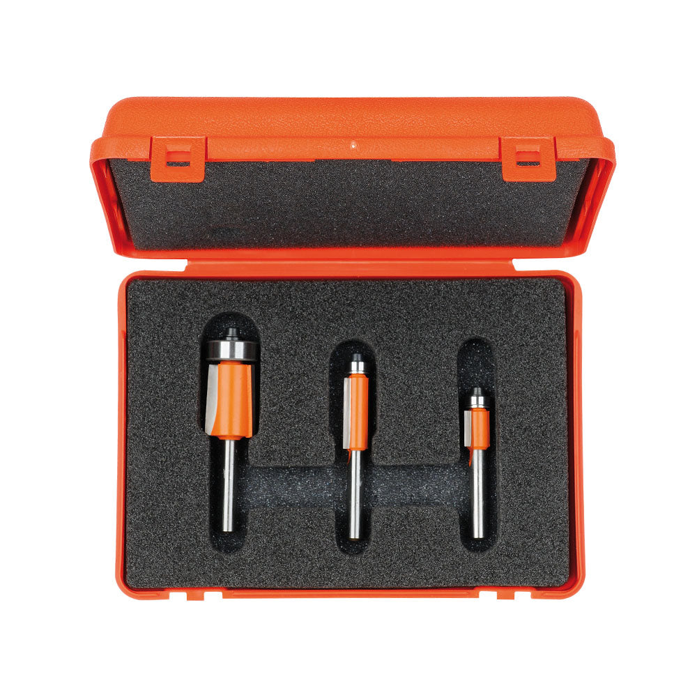 CMT Orange Tools 806.001.11 3 piece flush trim bit set industrial industrial Tools Router bit sets Woodworking Tools and accessories Ireland Maginn Machinery