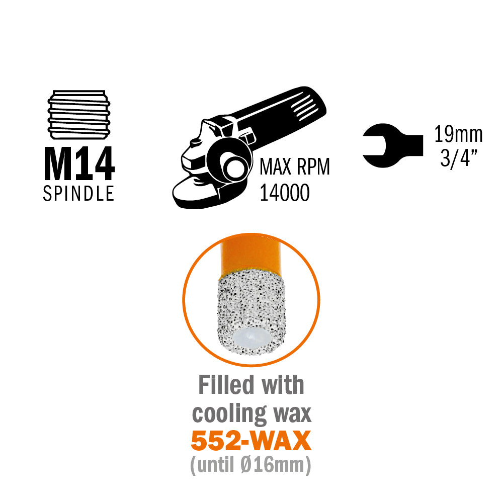 CMT Orange Tools 552-551 552-5 Diamond dry hole saws for grinder Hardware Hardware Tools Hole saws Woodworking Tools and accessories Ireland Maginn Machinery 03