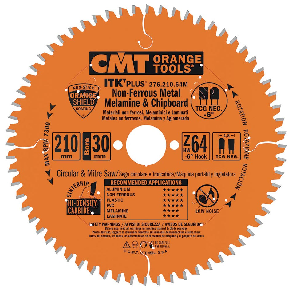 CMT Orange Tools 276.140.48H ITK-Plus® Non-Ferrous Metal & Composite Decking - THIN KERF Hardware Hardware Tools Industrial circular saw blades Woodworking Tools and accessories Ireland Maginn Machinery