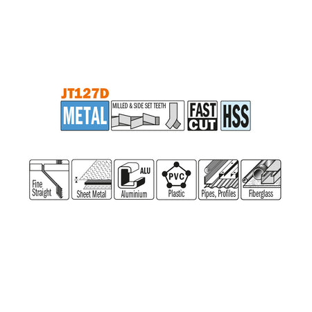 CMT Orange Tools JT127D-5 Special for aluminium, pipes and profiles Hardware Hardware Tools Jig saw blades Woodworking Tools and accessories Ireland Maginn Machinery 02