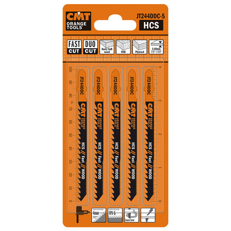 CMT Orange Tools JT244DDC-5 Fast, curve, coarse cut on soft and hardwood, plywood, OSB. Plunge cutting. Hardware Hardware Tools Jig saw blades Woodworking Tools and accessories Ireland Maginn Machinery 04