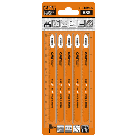 CMT Orange Tools JT318VF-5 Straight cuts on wood with nails/metal, chipboard and laminate Hardware Hardware Tools Jig saw blades Woodworking Tools and accessories Ireland Maginn Machinery 04