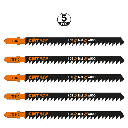 CMT Orange Tools JT344D-5 Very fast cuts, straight and coarse on thick construction timber, hard/softwood Hardware Hardware Tools Jig saw blades Woodworking Tools and accessories Ireland Maginn Machinery 03