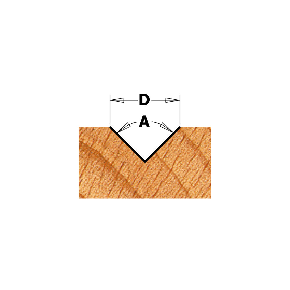 CMT Orange Tools K915-160 V-Groove Bits Hardware Hardware Tools Contractor router bits Woodworking Tools and accessories Ireland Maginn Machinery 03