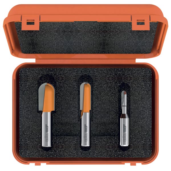 CMT Orange Tools 814.001.11 3 piece round nose bit sets industrial industrial Tools Router bit sets Woodworking Tools and accessories Ireland Maginn Machinery