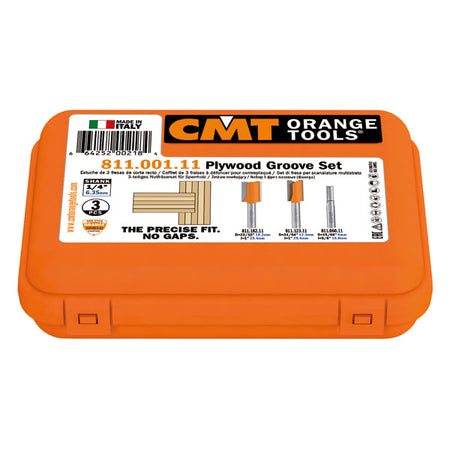 CMT Orange Tools 811.501.11 3 piece plywood groove bit sets industrial industrial Tools Router bit sets Woodworking Tools and accessories Ireland Maginn Machinery 03