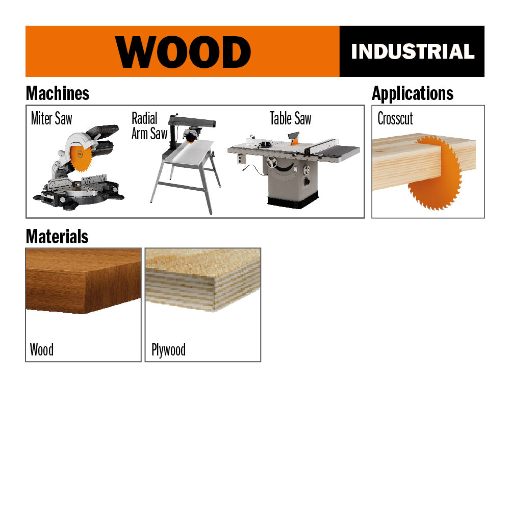 CMT Orange Tools 285.060.10M Industrial rip & crosscut circular saw blades Industrial Industrial Tools Industrial circular saw blades Woodworking Tools and accessories Ireland Maginn Machinery 04