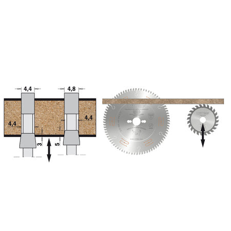 CMT Orange Tools 288.100.20H Industrial conical scoring blades Industrial Industrial Tools Industrial circular saw blades Woodworking Tools and accessories Ireland Maginn Machinery 03