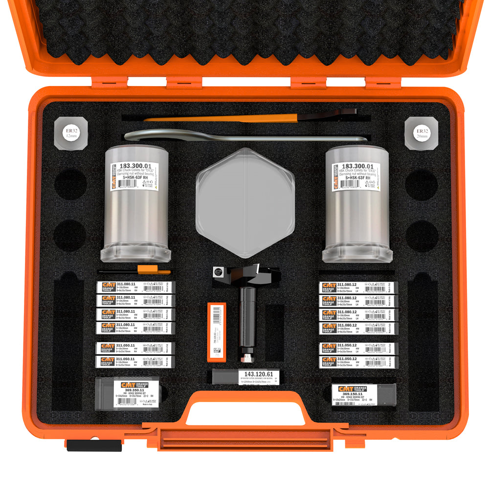 CMT Orange Tools 300.023.01 KIT TOOLS FOR TESTING MACHINES (CNC) Industrial Industrial Tools Router bit sets Woodworking Tools and accessories Ireland Maginn Machinery