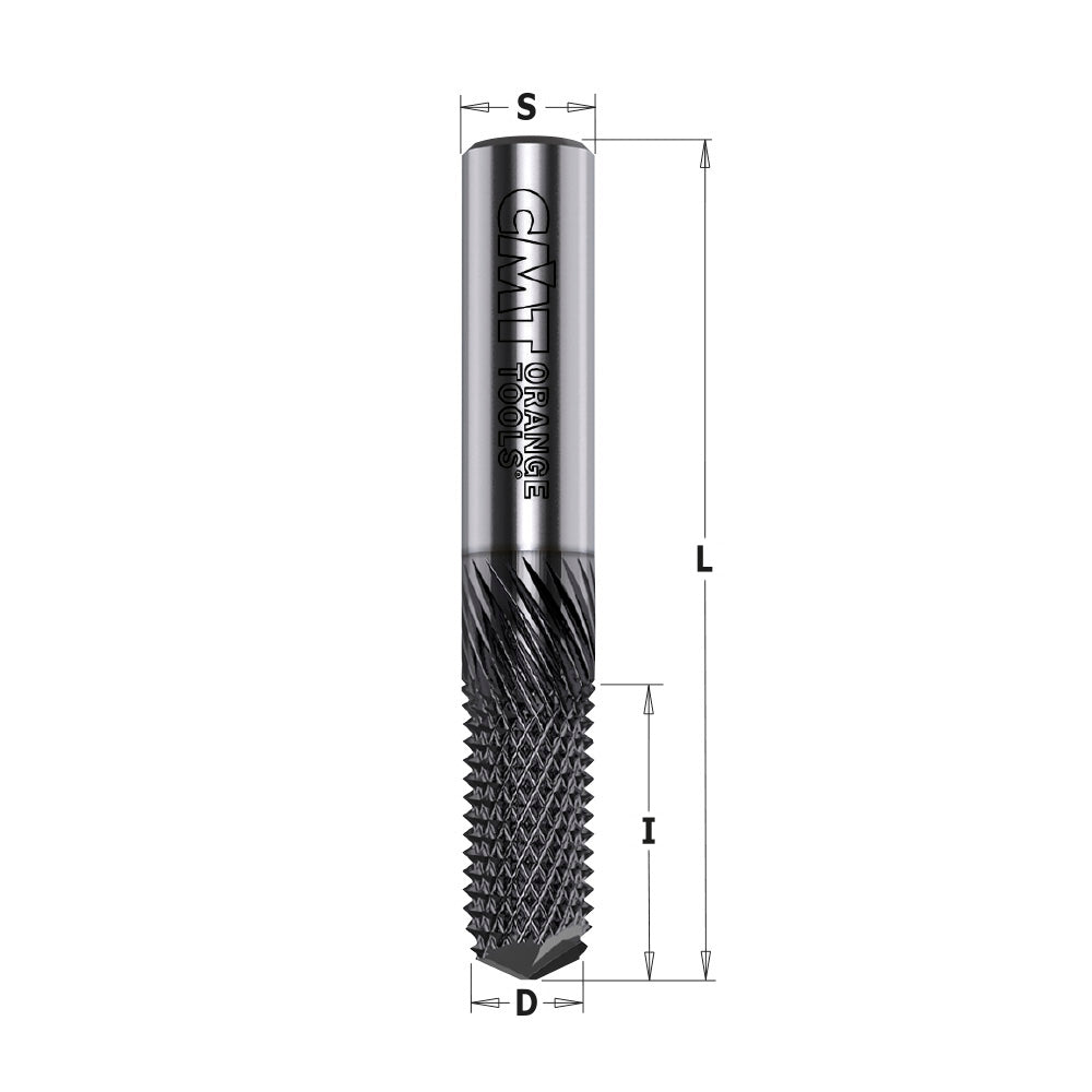 CMT Orange Tools 151.064.25D Solid surface and fiberglass bit DLCS Chrome Coating - LONG LIFE Industrial Industrial Tools Router cutters & chucks for CNC Woodworking Tools and accessories Ireland Maginn Machinery 02