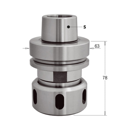 CMT Orange Tools 183.320.03 HSK-63F Chucks for EOC25 Precision Collet DIN6388 Industrial Industrial Tools Router cutters & chucks for CNC Woodworking Tools and accessories Ireland Maginn Machinery 02