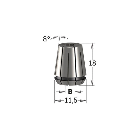 CMT Orange Tools 184.050.11 "ER11" precision collets Industrial Industrial Tools Router cutters & chucks for CNC Woodworking Tools and accessories Ireland Maginn Machinery 02