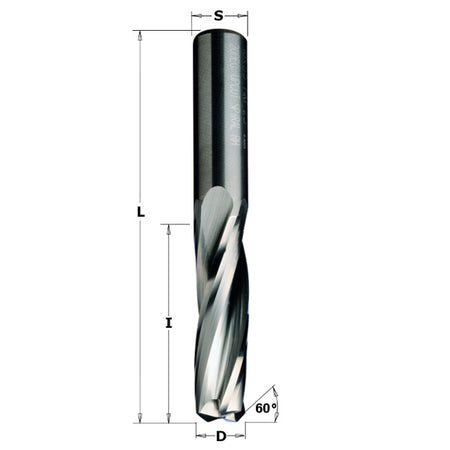 CMT Orange Tools 191.163.11 Solid carbide upcut spiral bits for 60° V-point locksets Industrial Industrial Tools Router cutters & chucks for CNC Woodworking Tools and accessories Ireland Maginn Machinery 02