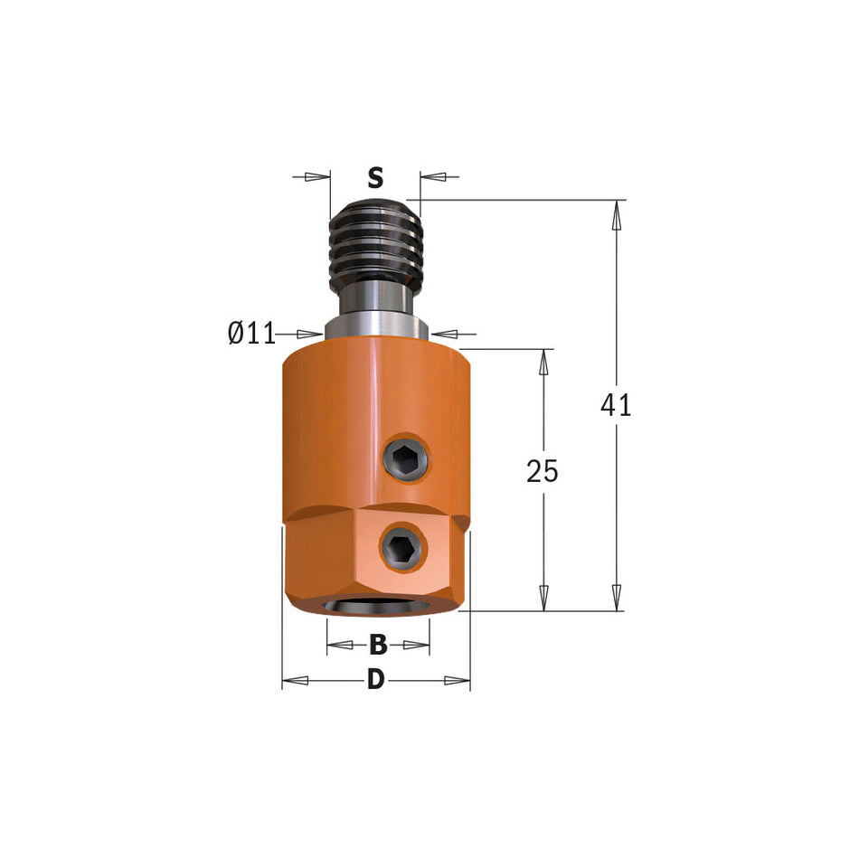 CMT Orange Tools 305.000.02 Adaptors M10/11 Industrial Industrial Tools Industrial boring bits Woodworking Tools and accessories Ireland Maginn Machinery 02