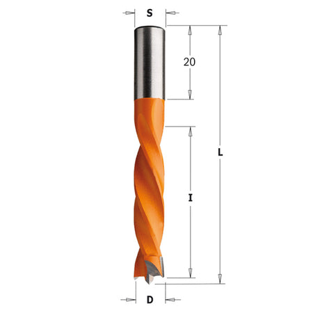 CMT Orange Tools 307.050.11 4 flute dowel drills Industrial Industrial Tools Industrial boring bits Woodworking Tools and accessories Ireland Maginn Machinery 02